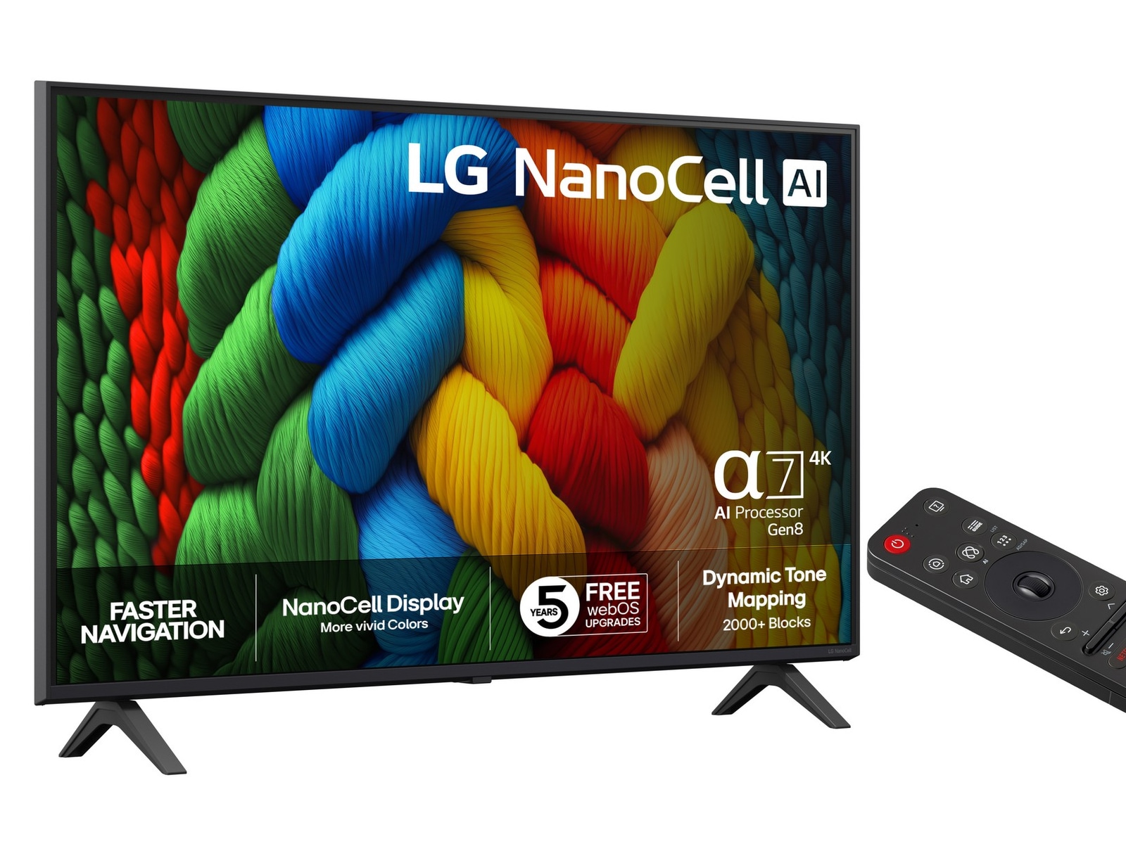 LG 43" NANO80 AI 4K NanoCell Smart TV (2025) 20 - 49 tommer TV