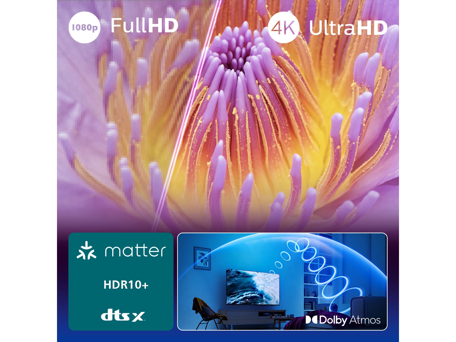 Philips 43" PUS7000/12 4K LED Smart TV (2025) 20 - 49 tommer TV