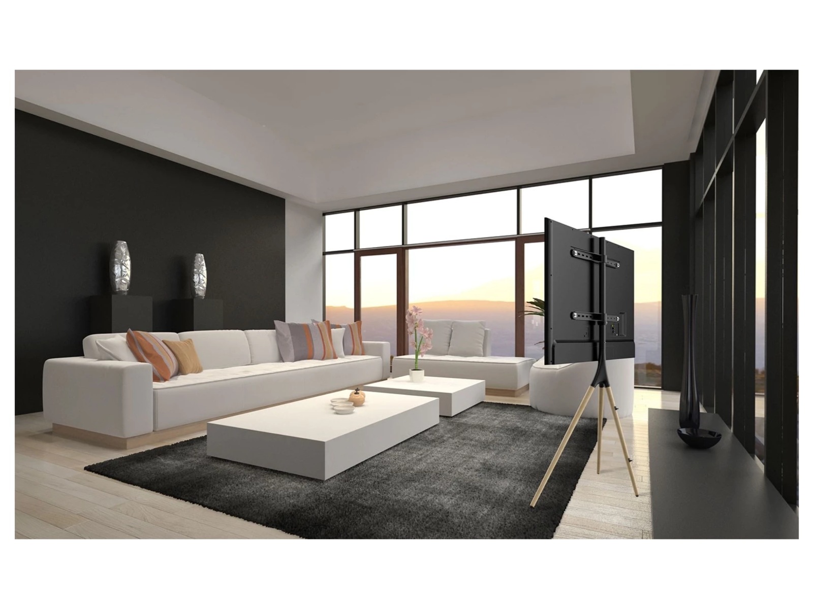 Andersson ATS Gulvstativ til TV (sort/eg) TV-ophæng & stativ