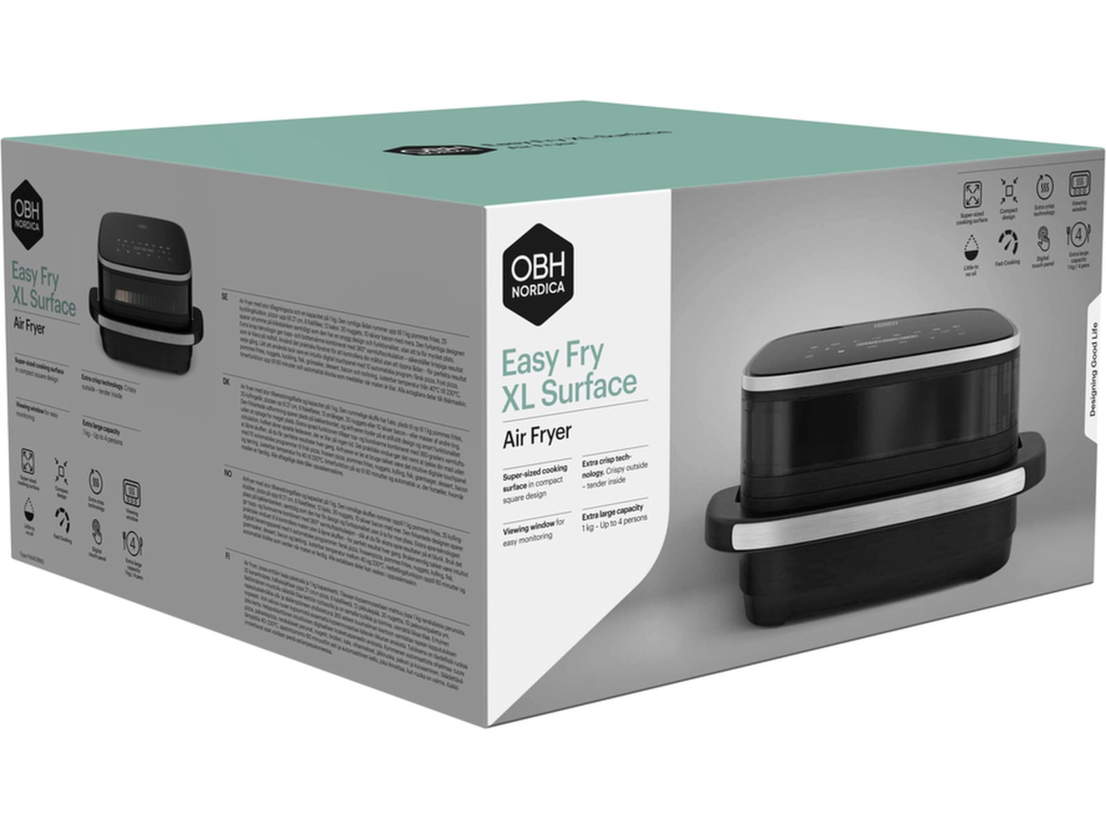 OBH Nordica Easy Fry XL Surface Air Fryer FW4018N0 Airfryer
