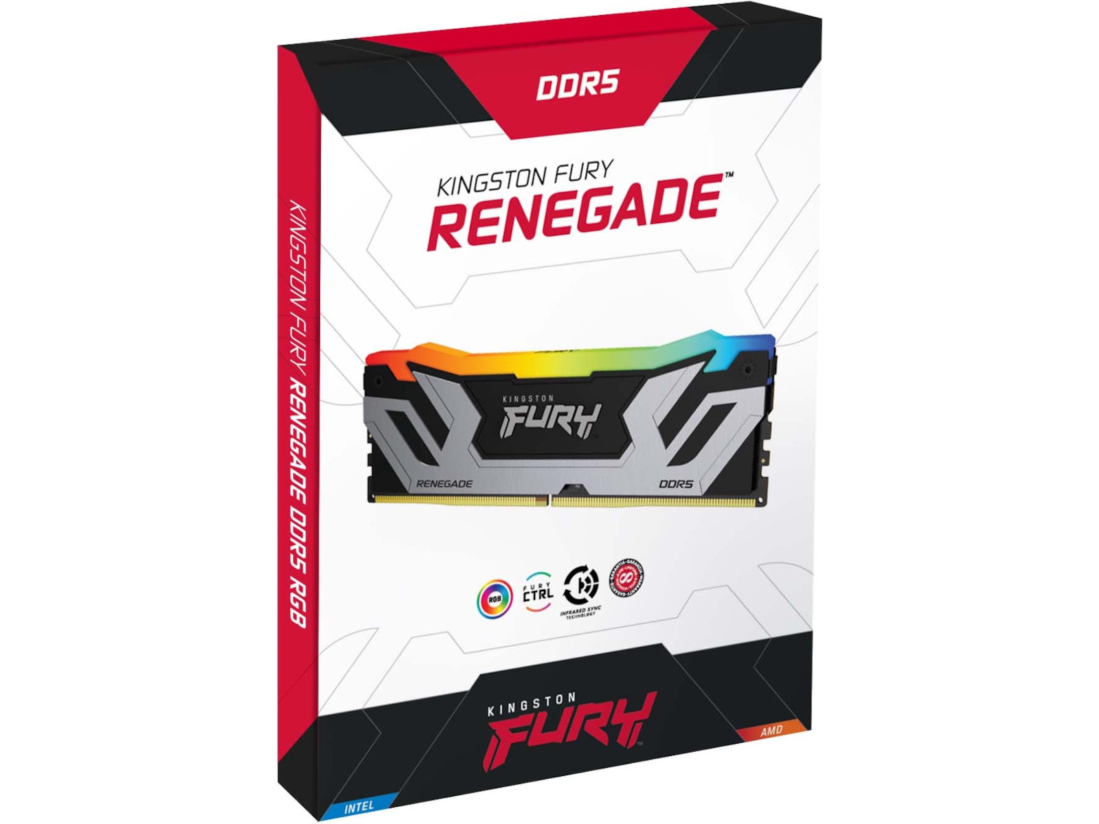 Kingston FURY Renegade DDR5 RGB 8400MHz 24GB (sort) Hukommelse (RAM)