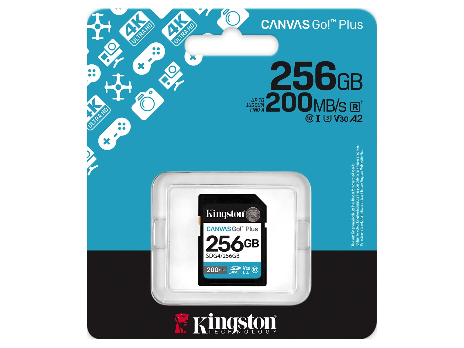 Kingston Canvas Go! Plus SDXC 256GB Flash-hukommelse