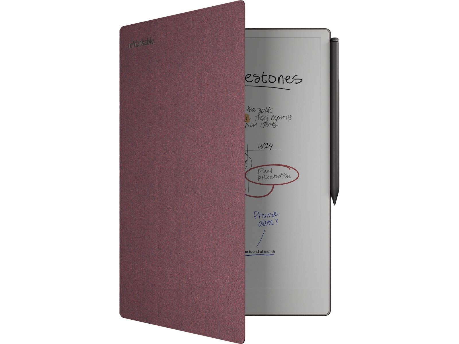 reMarkable Paper Pro Book Folio (bordeaux) Tilbehør til digitale paper