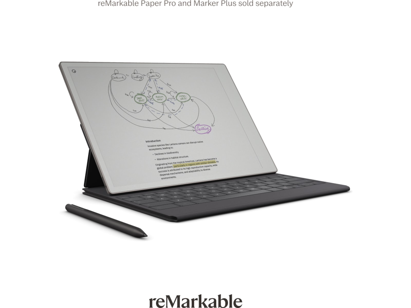 reMarkable Paper Pro Type Folio tastaturdeksel (basalt) Tilbehør til digitale paper