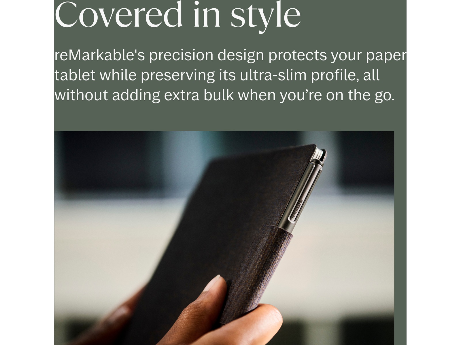 reMarkable Paper Pro Book Folio (basalt) Tilbehør til digitale paper