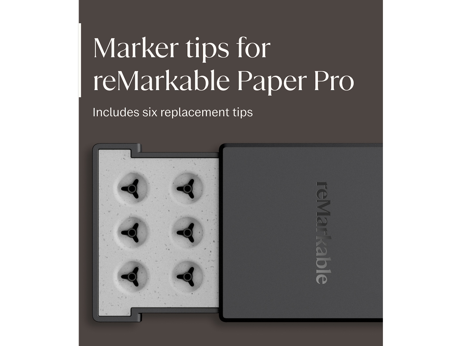 reMarkable Paper Pro Marker spidser 6-pack (sort) Tilbehør til digitale paper