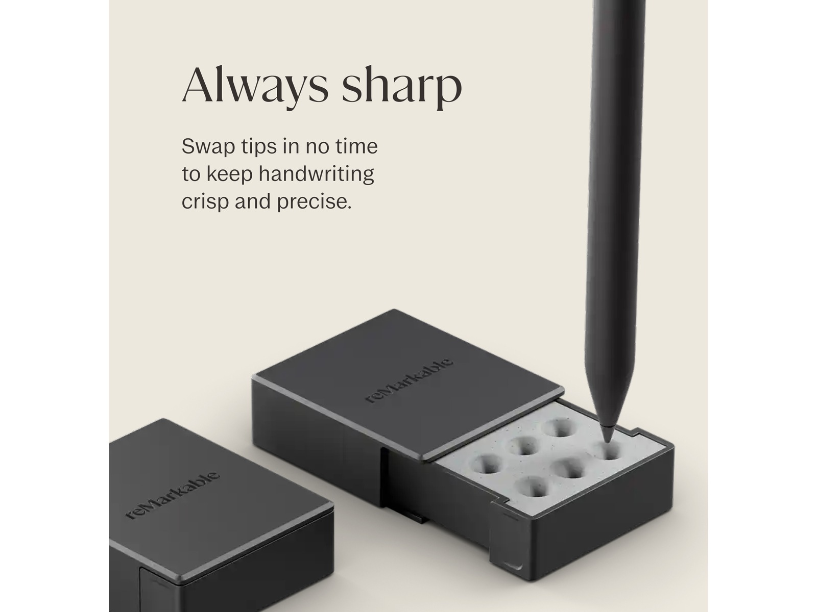 reMarkable Paper Pro Marker spidser 6-pack (sort) Tilbehør til digitale paper