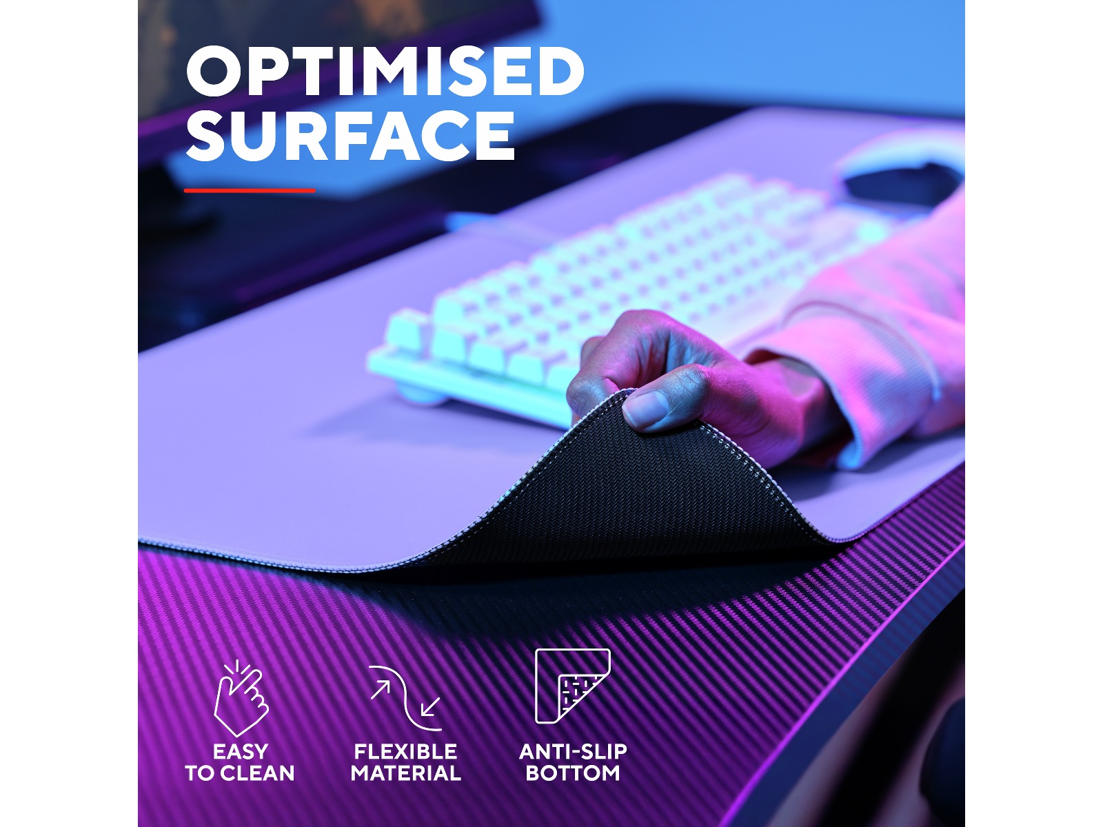 Trust GXT 759 XXL Gamingmusematte (lilla) Gamingmusemåtte