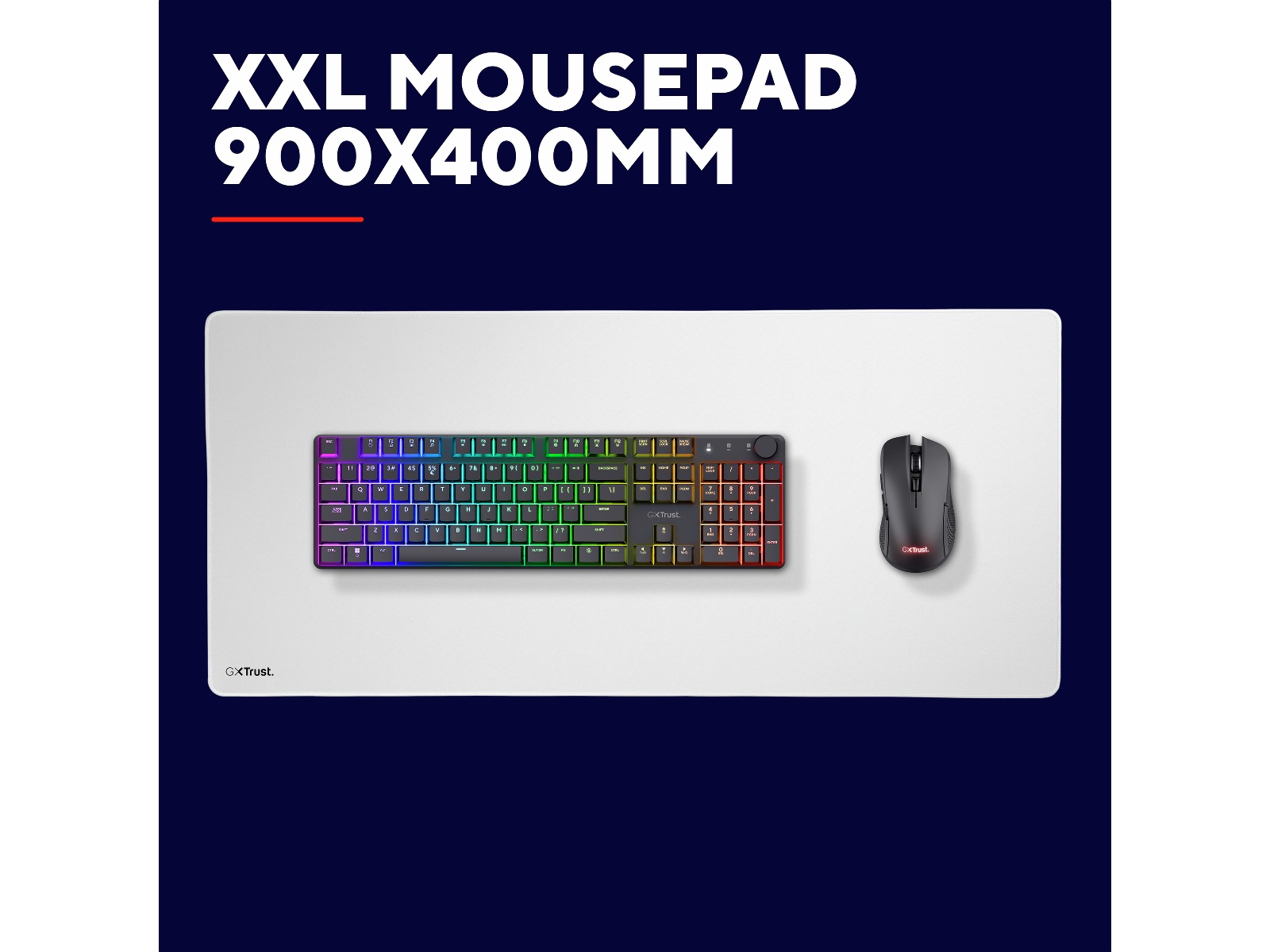 Trust GXT 759 XXL Gamingmusematte (hvidt) Gamingmusemåtte