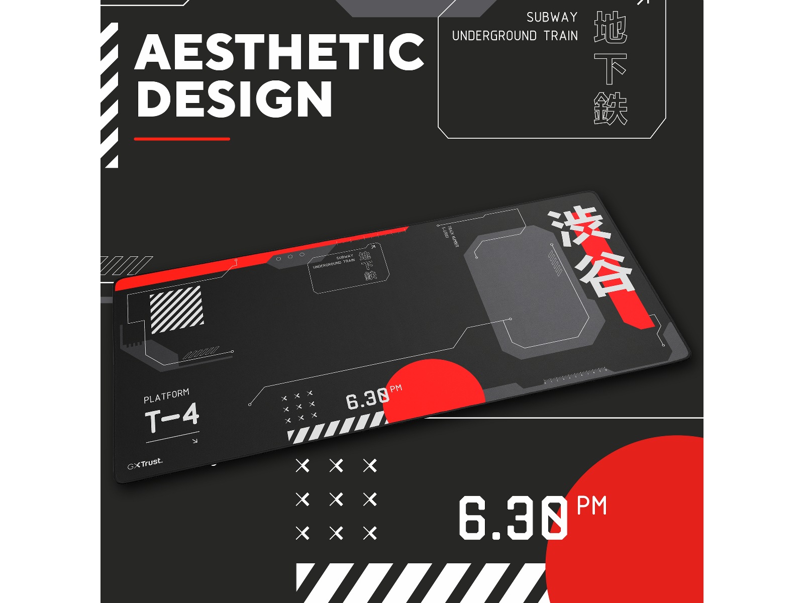 Trust GXT 759 XXL Gamingmusematte (japan sort) Gamingmusemåtte