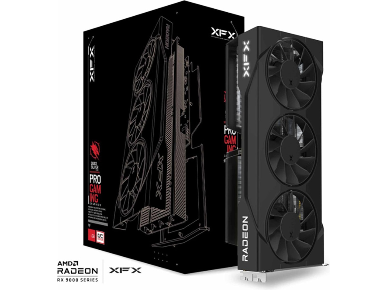 XFX Swift AMD Radeon RX 9060 XT OC Triple Fan Gaming Grafikkort