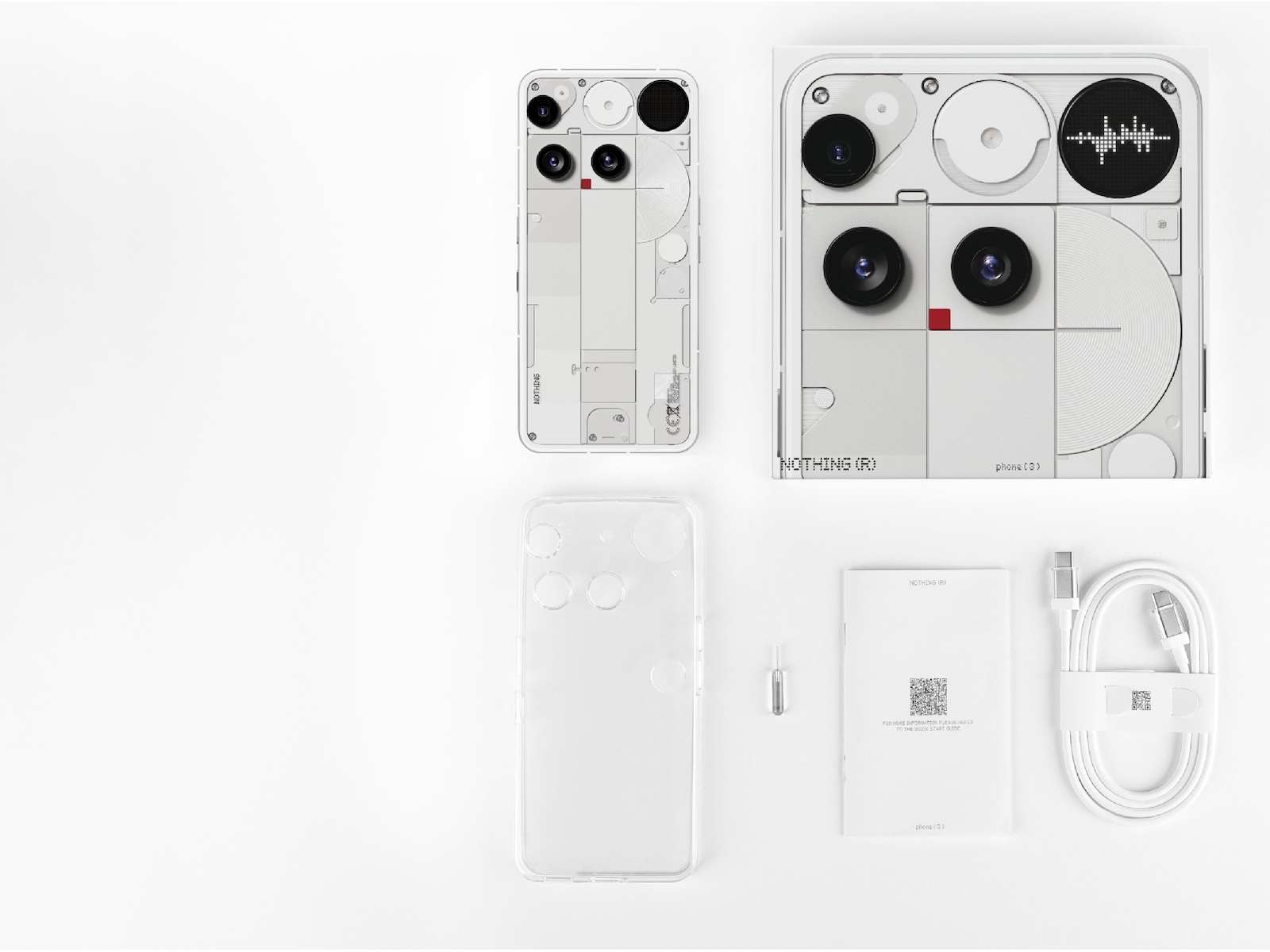 Nothing Phone (3) 512GB (hvid) Mobiltelefoner