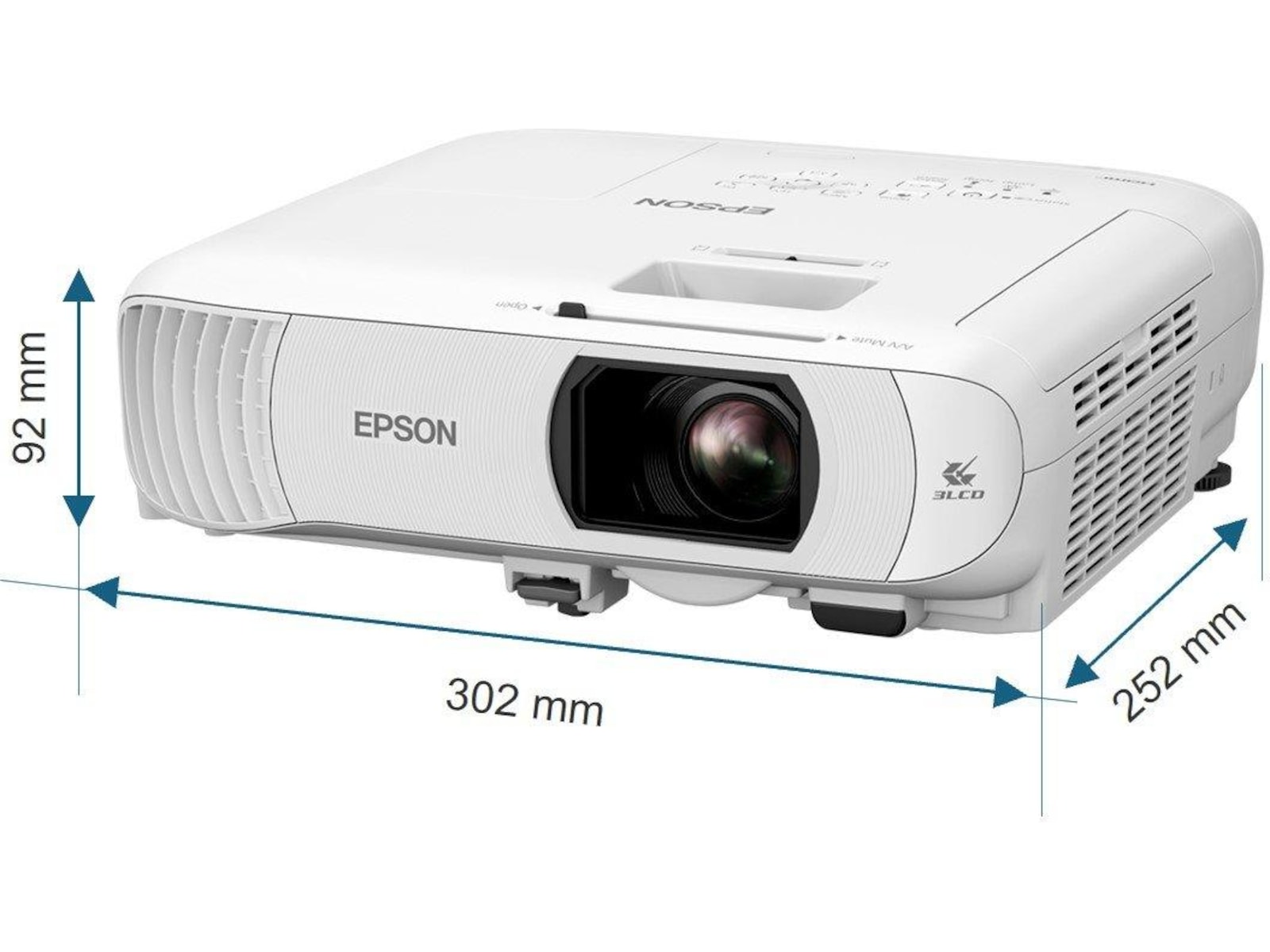 Epson TW-840 3LCD projektor (hvid) Projektorer