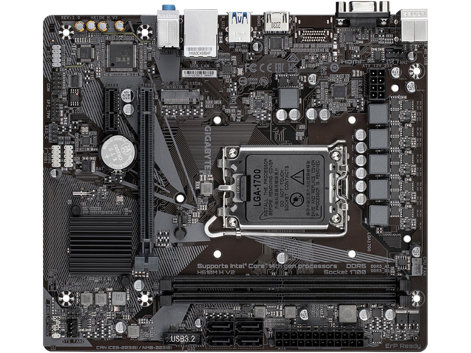 Gigabyte H610M H V2 Bundkort Intel Socket
