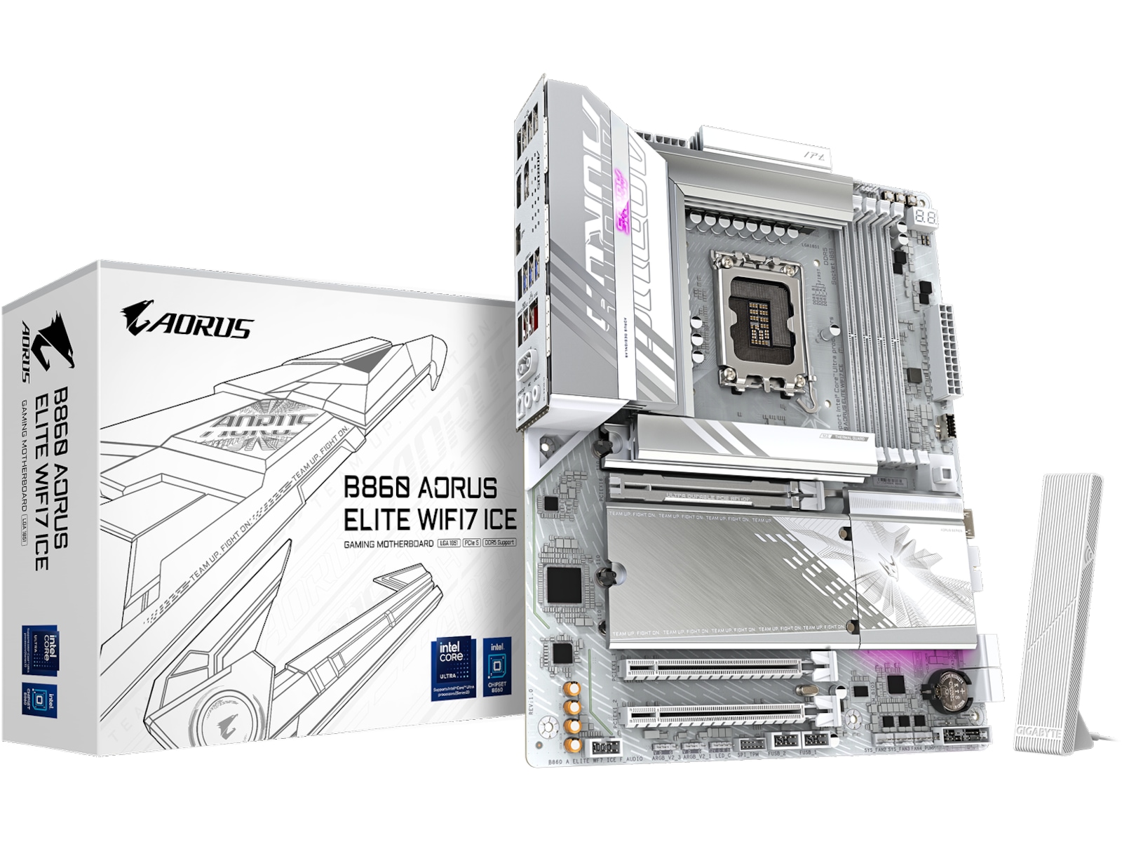 Gigabyte B860 AORUS ELITE WF7 ICE Bundkort Intel Socket