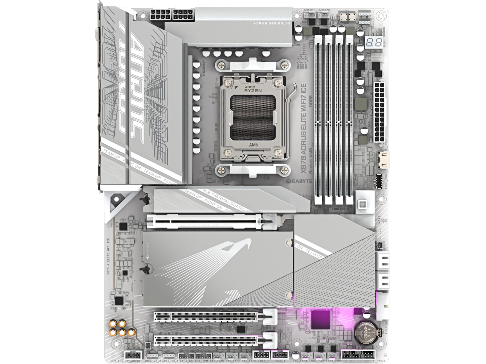 Gigabyte X870E AORUS ELITE WF7 ICE Bundkort AMD Socket