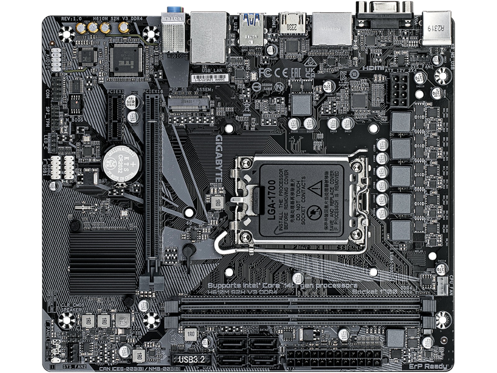 Gigabyte H610M S2H V3 DDR4 Bundkort Intel Socket