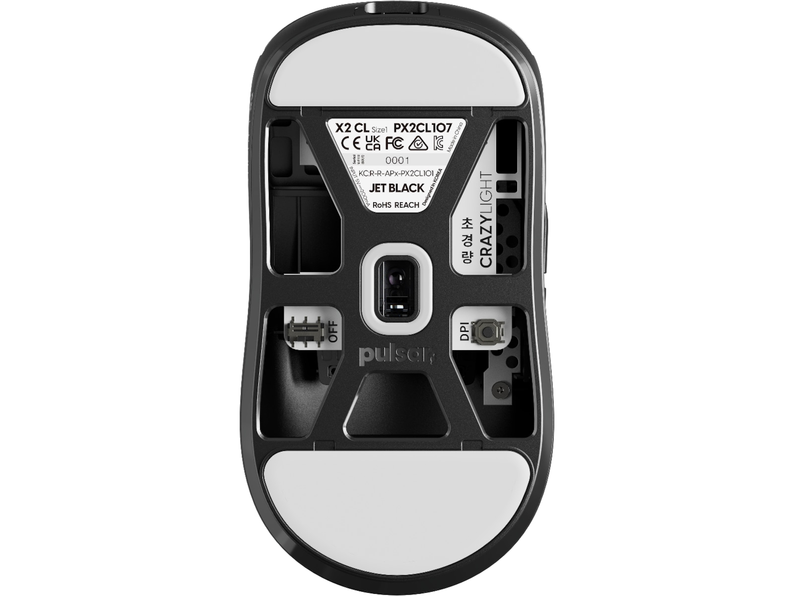 Pulsar X2 CrazyLight Trådløs Gamingmus (Jet Black) Gamingmus