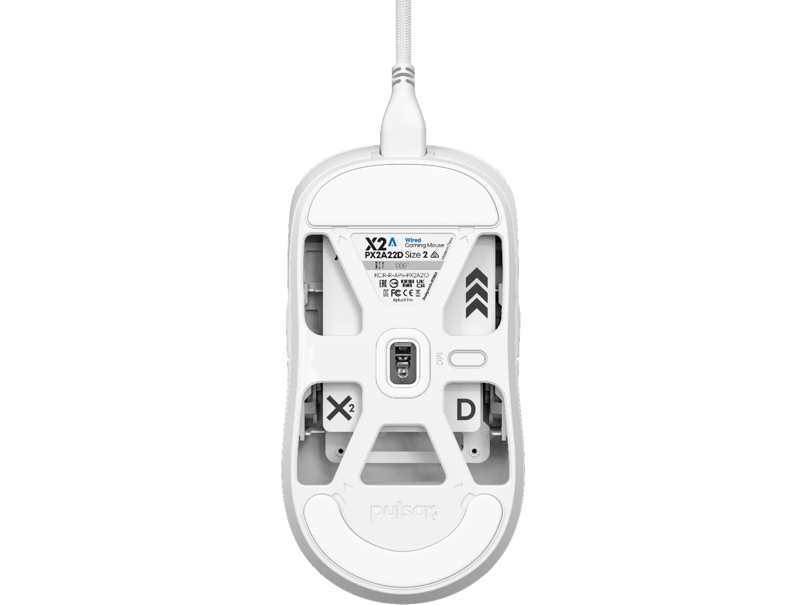 Pulsar X2A Gamingmus (hvidt) Gamingmus