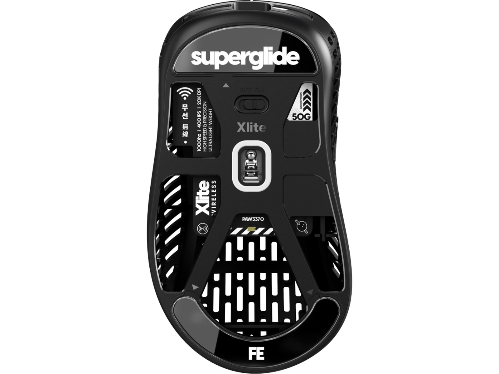Pulsar Superglide Type-C Xlite Series (sort) Tilbehør til gaming tastatur og mus