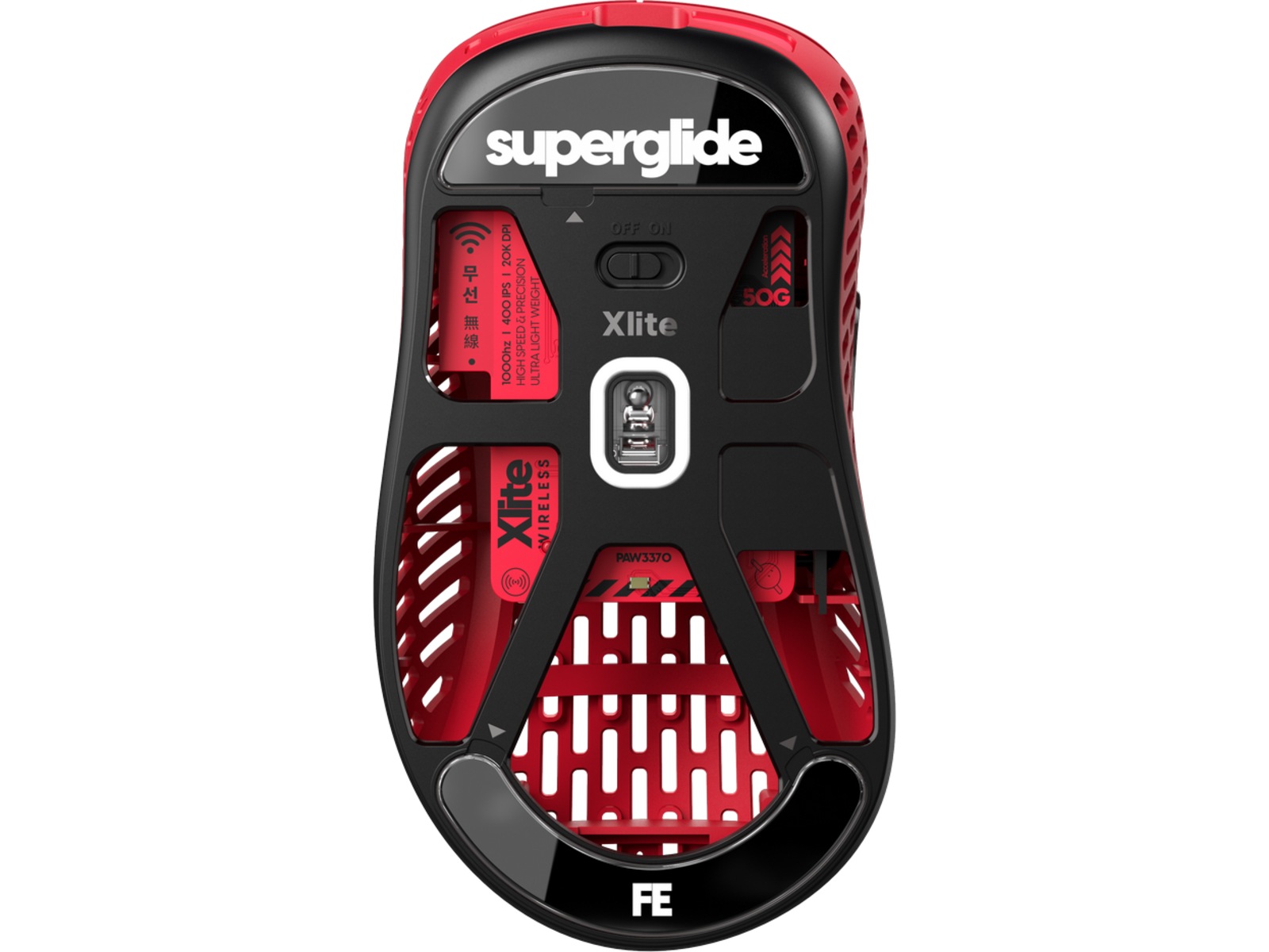 Pulsar Superglide Type-C Xlite Series (sort) Tilbehør til gaming tastatur og mus