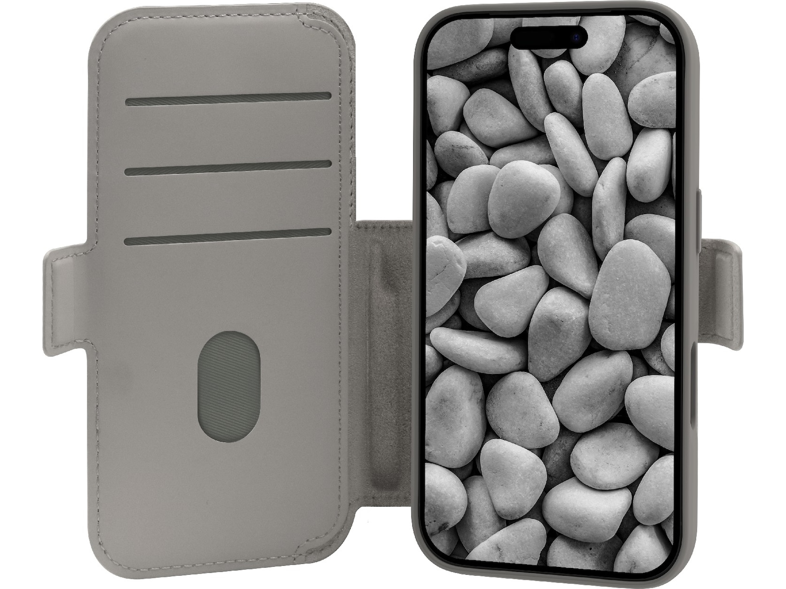 dbramante1928 iPhone 17 Pro Lynge 2-i-1 Wallet cover (river stone) Mobilcover