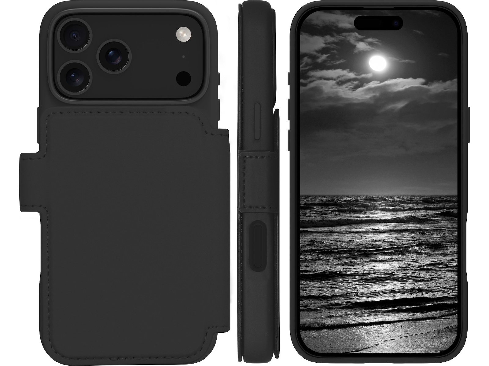 dbramante1928 iPhone 17 Pro Max Lynge 2-i-1 Wallet cover (midnight) Mobilcover
