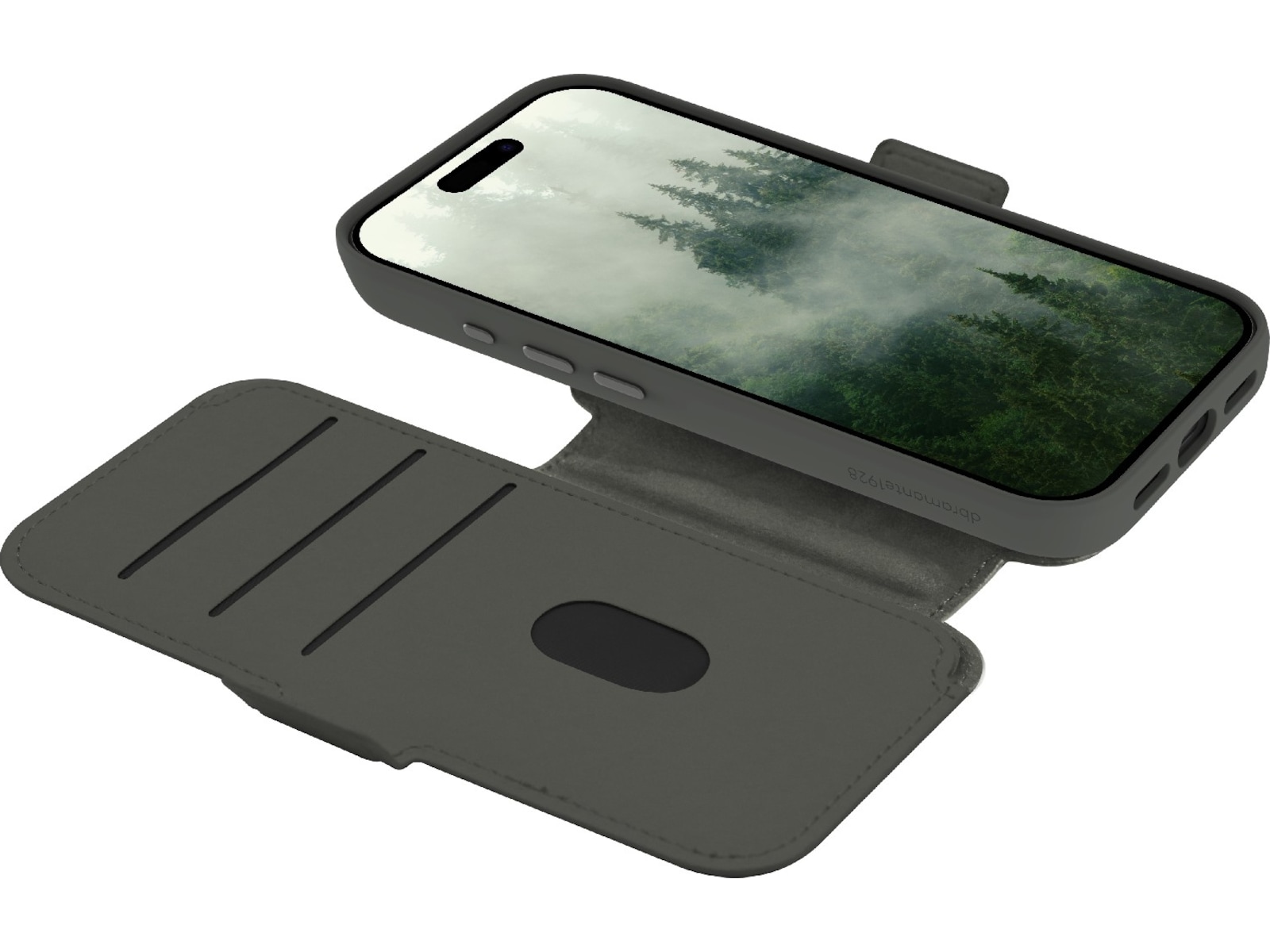 dbramante1928 iPhone 18 Pro / 17 Pro Lynge 2-i-1 Wallet cover (forest shadow) Mobilcover