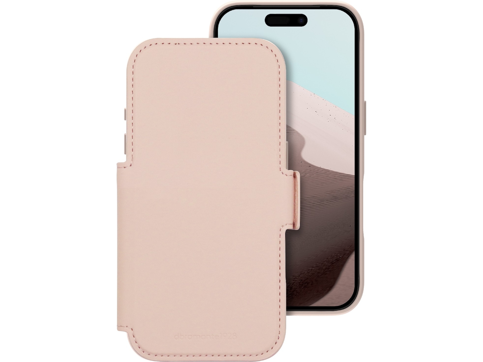 dbramante1928 iPhone 17 Pro Lynge 2-i-1 Wallet cover (pink sand) Mobilcover