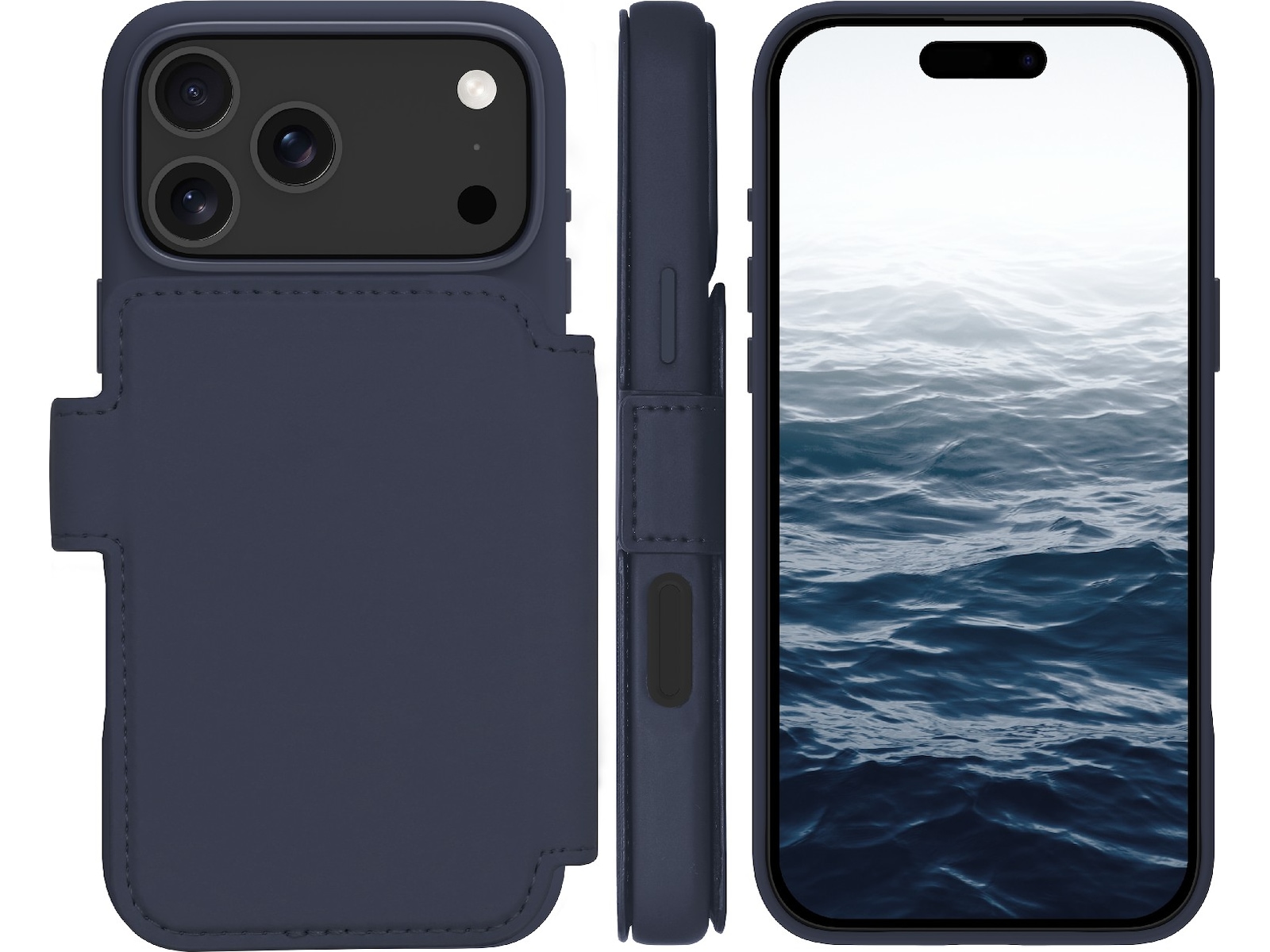 dbramante1928 iPhone 17 Pro Max Lynge 2-i-1 Wallet cover (deep water) Mobilcover