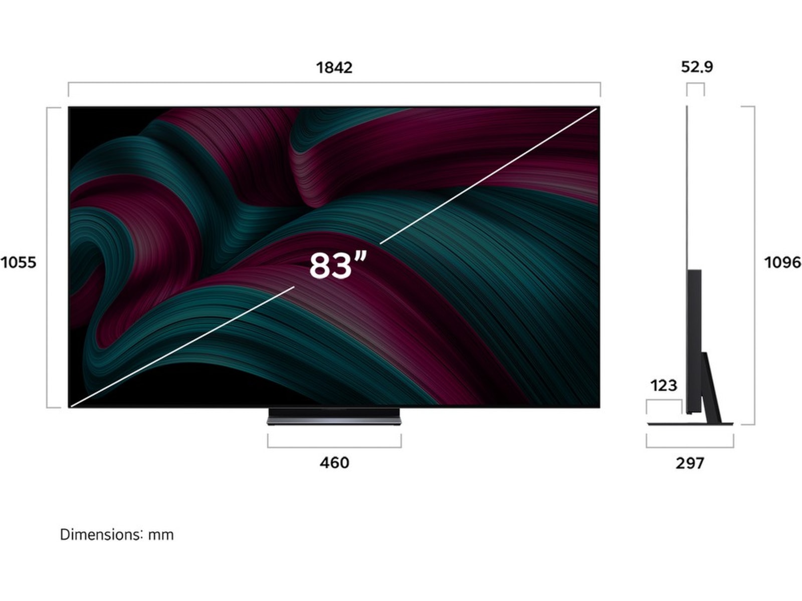 LG 83" C5 AI 4K OLED Smart TV (2025) + Soundbar Over 80 tommer TV