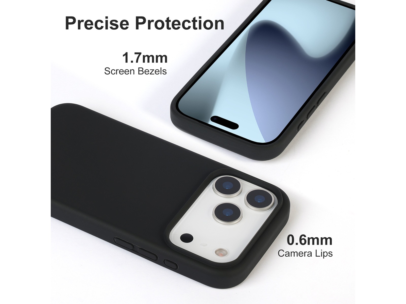 iiglo iPhone 17 Pro Magnetic Silikone cover (sort) Mobilcover
