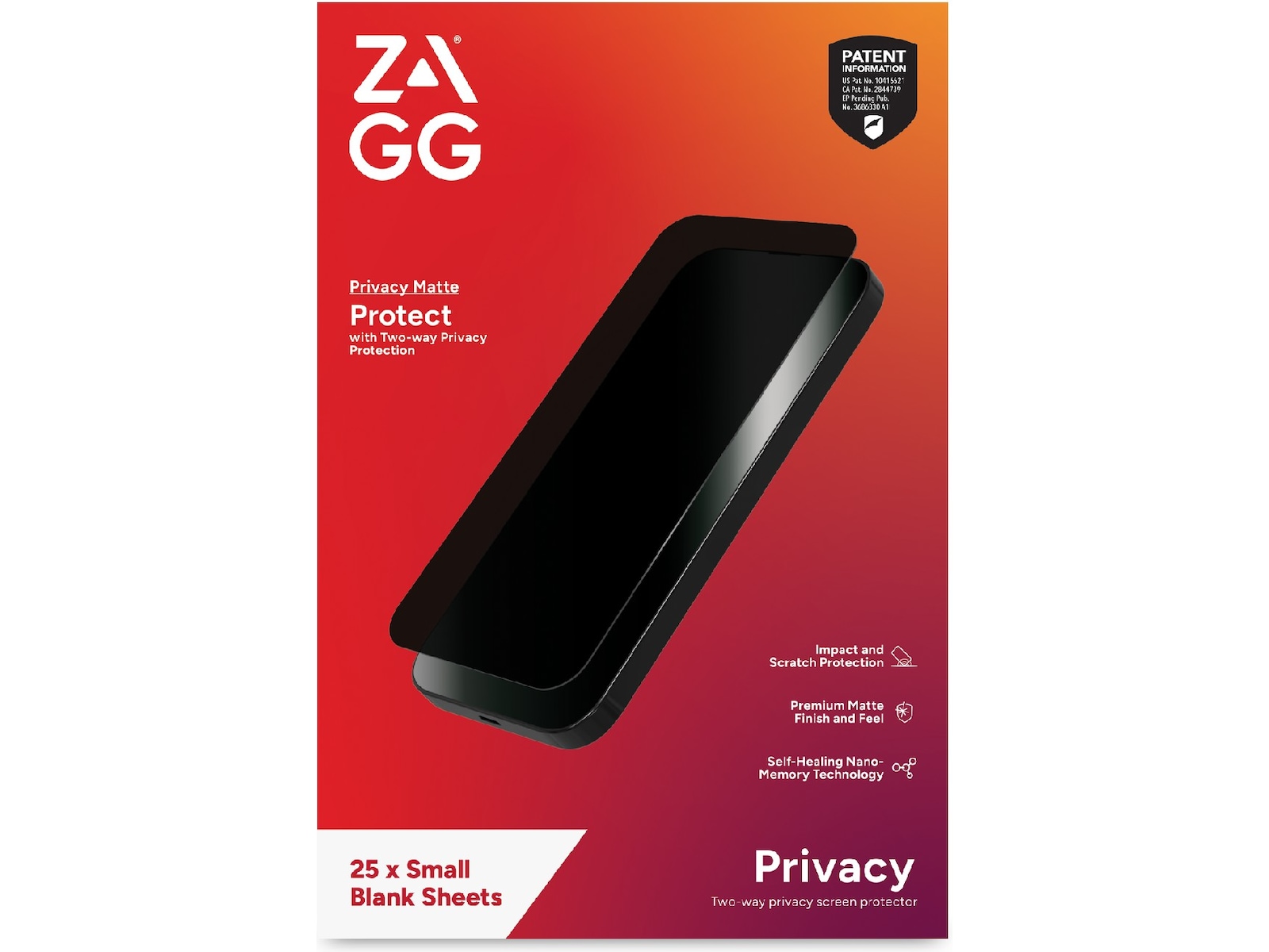 ZAGG Privacy Matte Smartphone skærmbeskytter Skærmbeskyttelse mobiltelefon