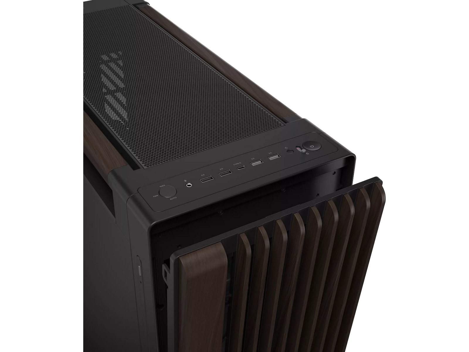 Asus PA602 PROART Walnut Wood Metal PWM Modern Mid Tower (sort) Mini/Micro/Nano tower