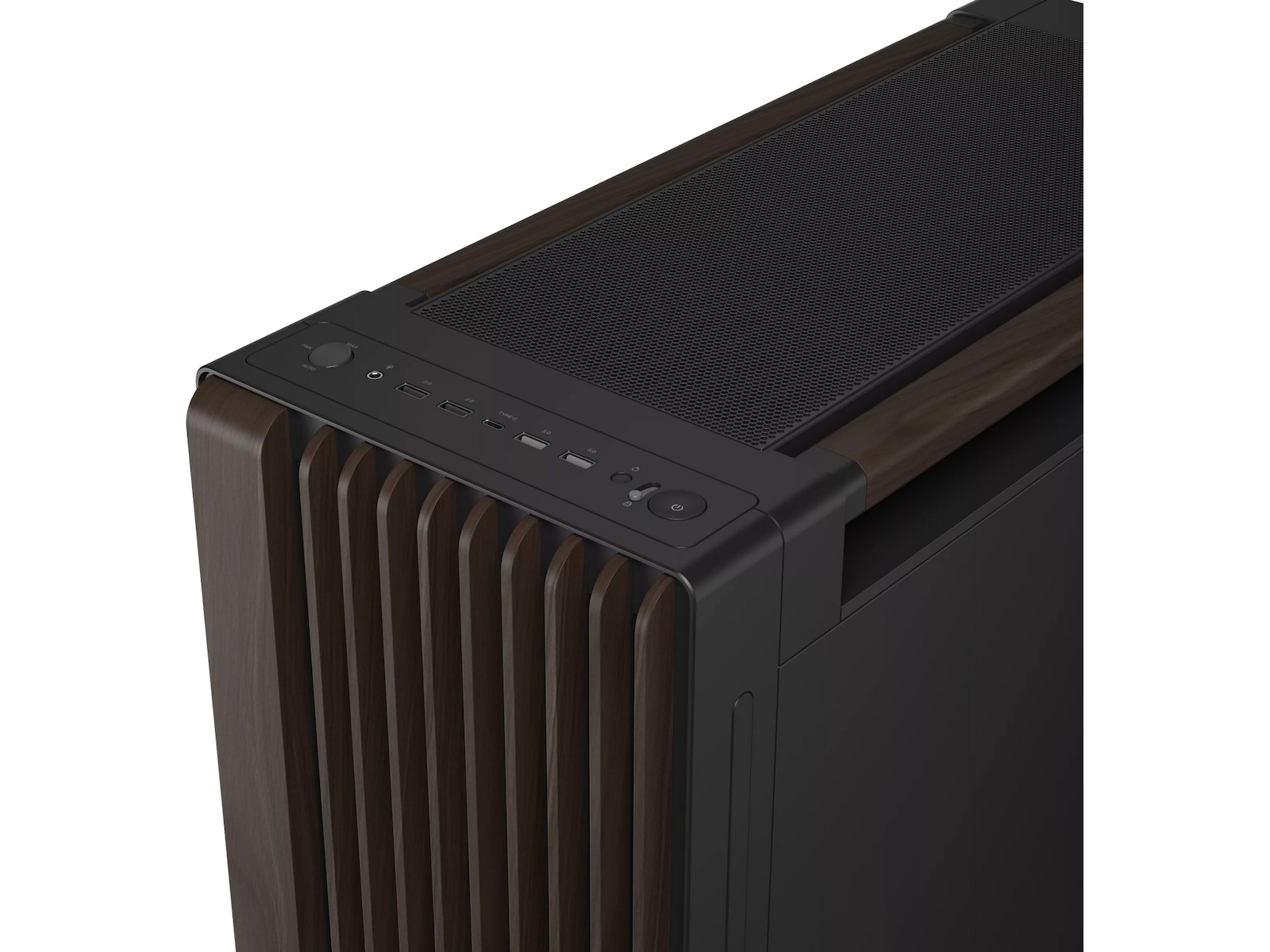 Asus PA602 PROART Walnut Wood TG PWM Modern Mid Tower (sort) Mini/Micro/Nano tower