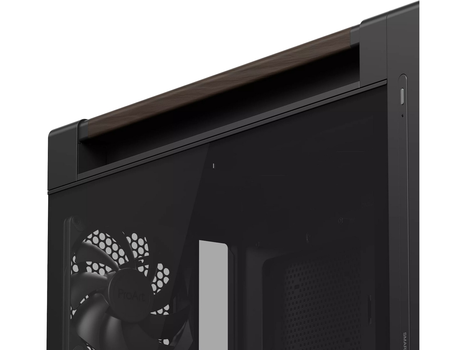 Asus PA602 PROART Walnut Wood TG PWM Modern Mid Tower (sort) Mini/Micro/Nano tower