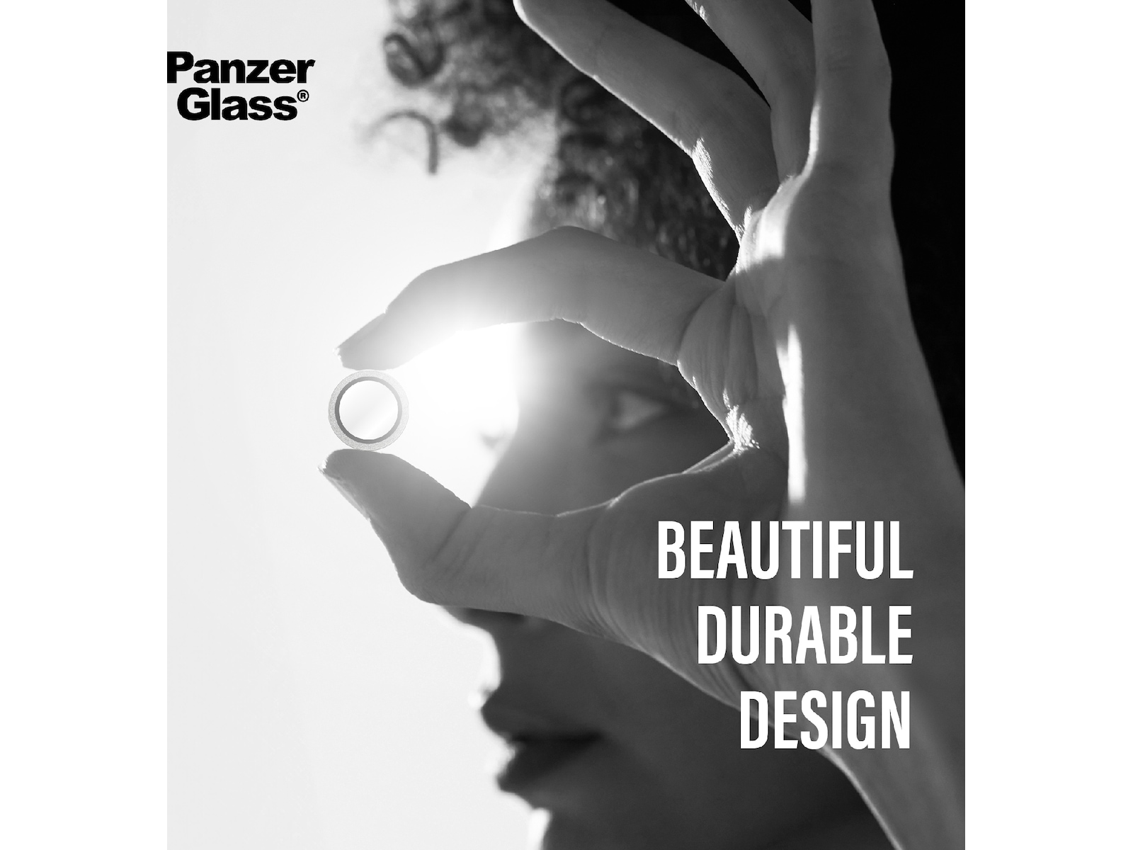 PanzerGlass iPhone 17 Pro / 17 Pro Max / 16 Pro / 16 Pro Max Hoops Linsebeskytter (glitter silver) Skærmbeskyttelse mobiltelefon