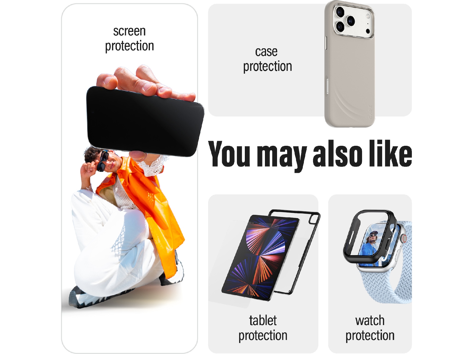 PanzerGlass iPhone 17 Pro / 17 Pro Max / 16 Pro / 16 Pro Max Hoops Linsebeskytter (glitter silver) Skærmbeskyttelse mobiltelefon