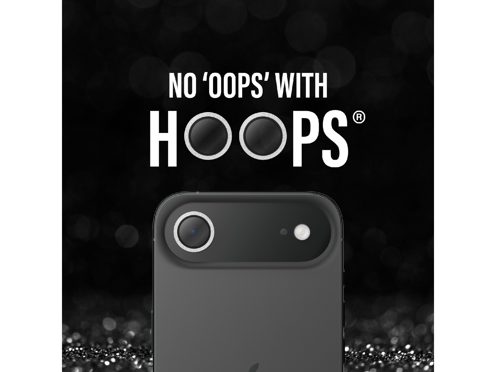 PanzerGlass iPhone Air Hoops Linsebeskytter (glitter silver) Skærmbeskyttelse mobiltelefon