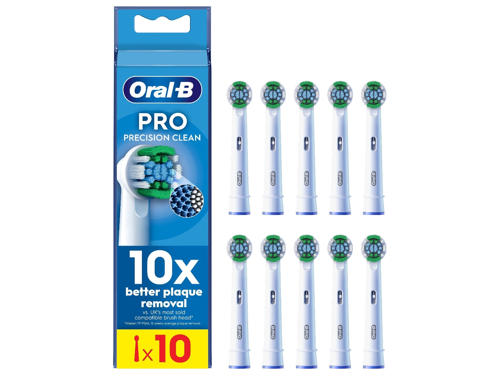 Oral-B Pro Precision Clean Børstehoveder (10 stk) Tandbørstehoveder