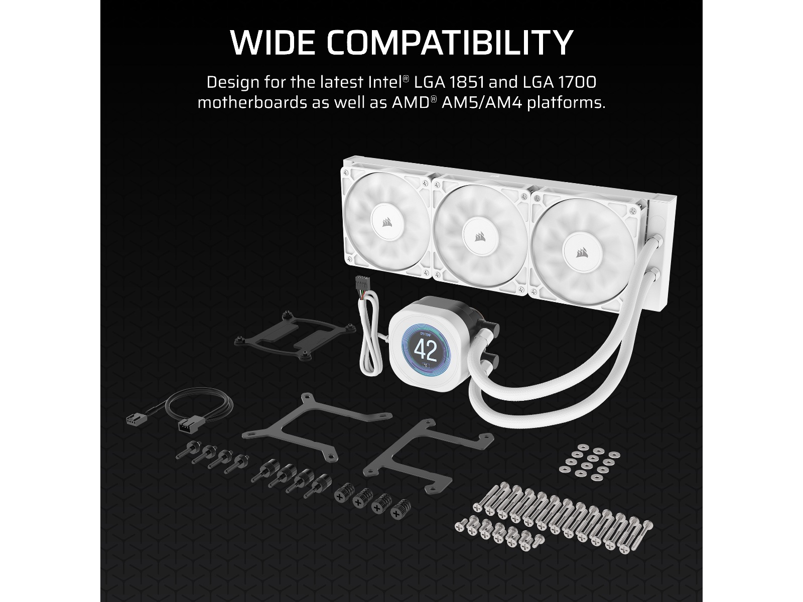 Corsair Nautilus 360 RS LCD Køler (hvidt) CPU - Vandkøling