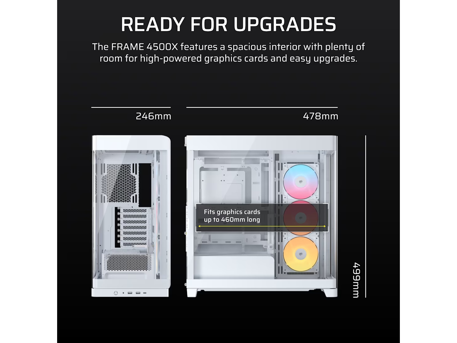 Corsair FRAME 4500X RS-R ARGB Mid Tower (hvidt) Midi Tower