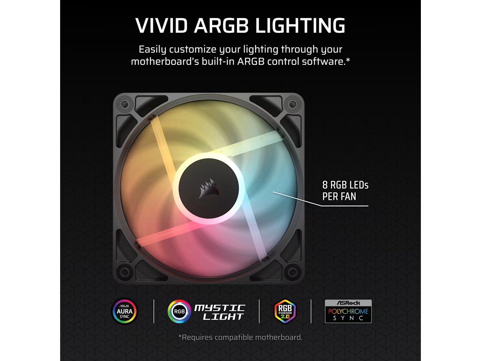 Corsair RS120-R ARGB PWM Reverse Ventilator 3pk (sort) Blæsere