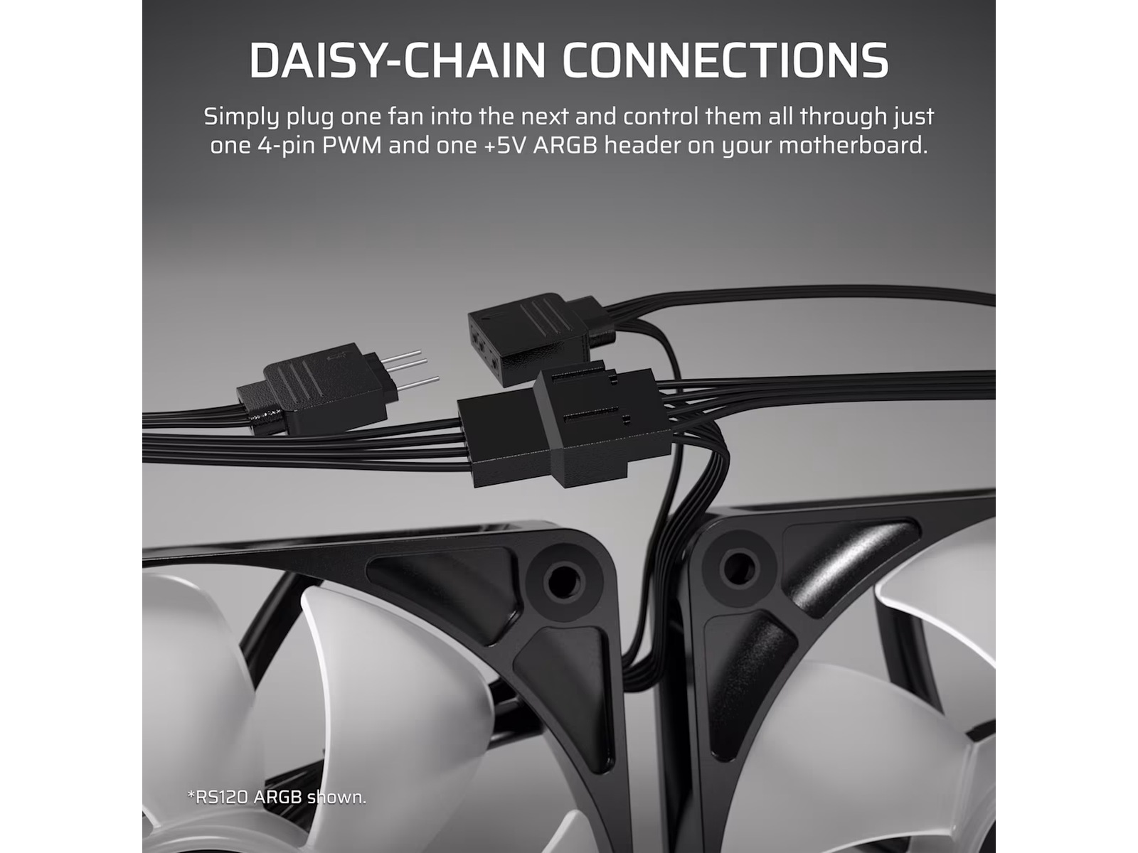 Corsair RS120-R ARGB PWM Reverse Ventilator 3pk (sort) Blæsere