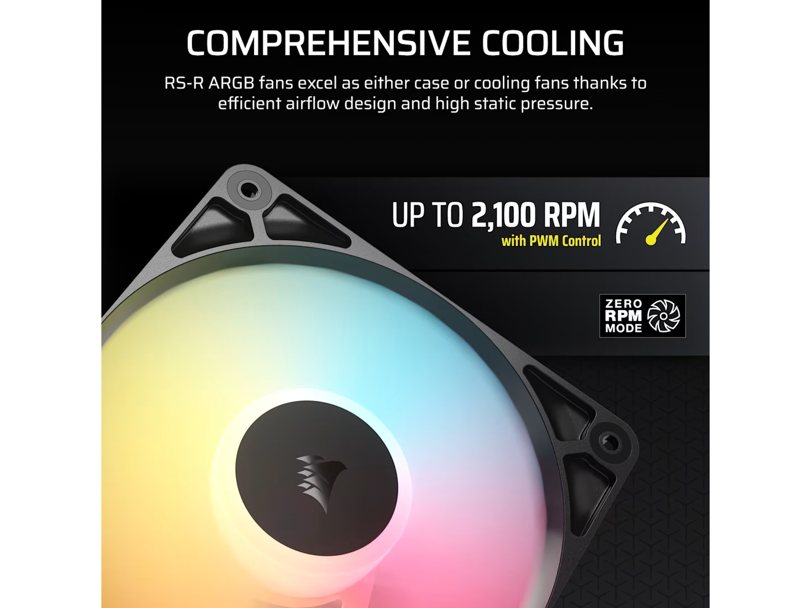 Corsair RS120-R ARGB PWM Reverse Ventilator 3pk (sort) Blæsere