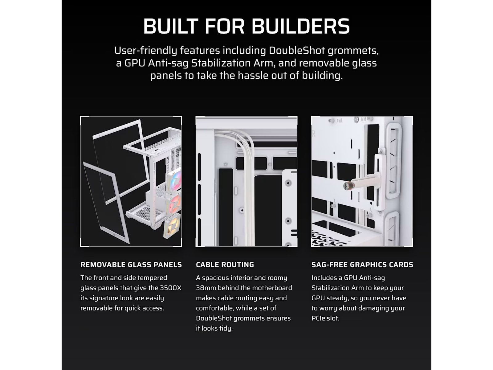 Corsair 3500X LXR LINK Mid Tower (hvidt) Midi Tower