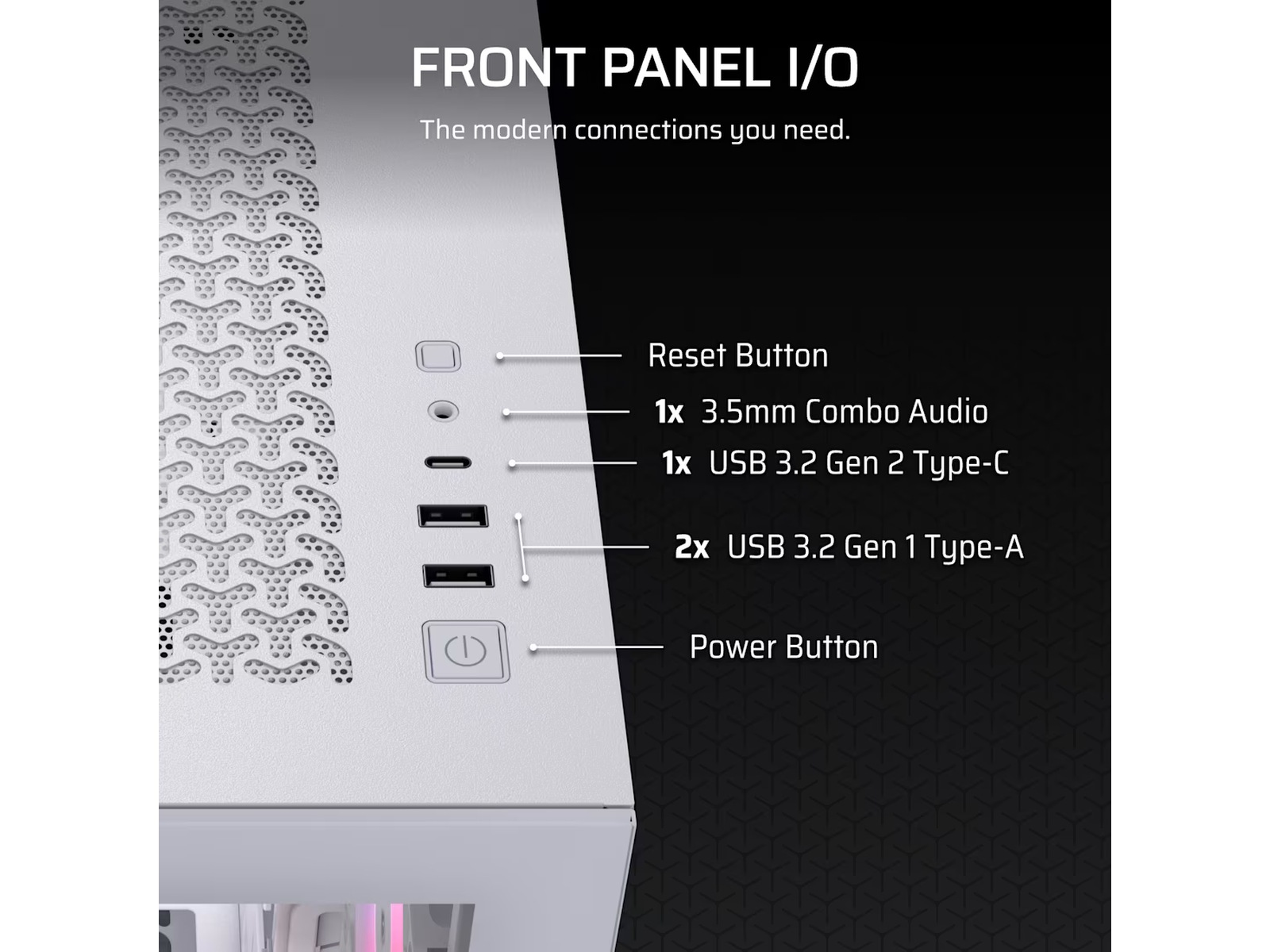 Corsair 3500X RSR ARGB Mid Tower (hvidt) Midi Tower