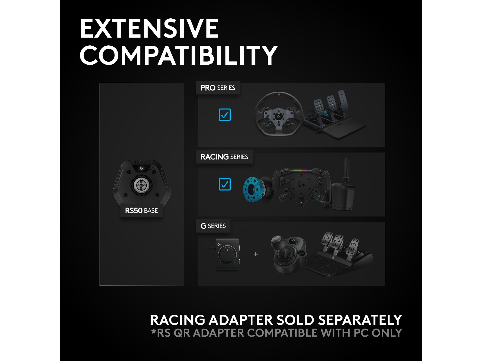 Logitech G RS50 Playstation/PC Rat og pedaler