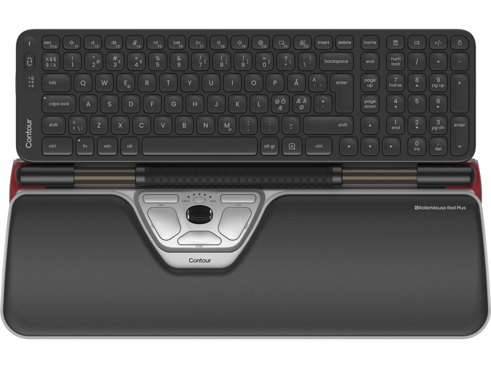 Contour Balance Mid-Size Rollermouse Red Combo Trådløs Ergonomiske