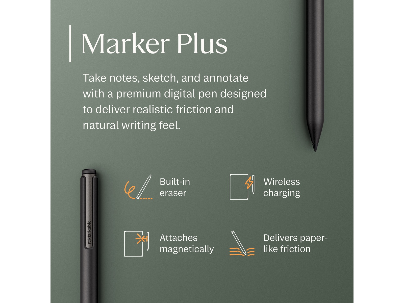 reMarkable Paper Pro Move 7.3" inkl. Marker Plus & Book Folio (basalt) Digitale paper